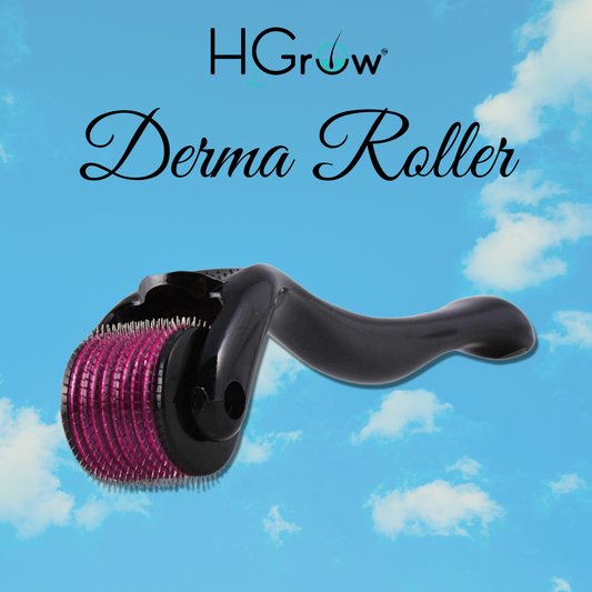 H2Grow Derma Roller with 600 0.25mm Titanium Micro Needles for Scalp Rejuvenation